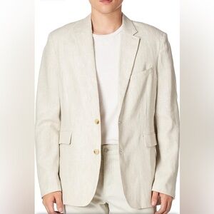 Cubavera Meritage Fit Linen Blend Beige Mens Size XL Coat Blazer Jacket Work
